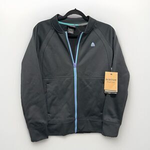 NWT Burton Zip Up Black With Purple & Turquoise Accents Size Small Women’s